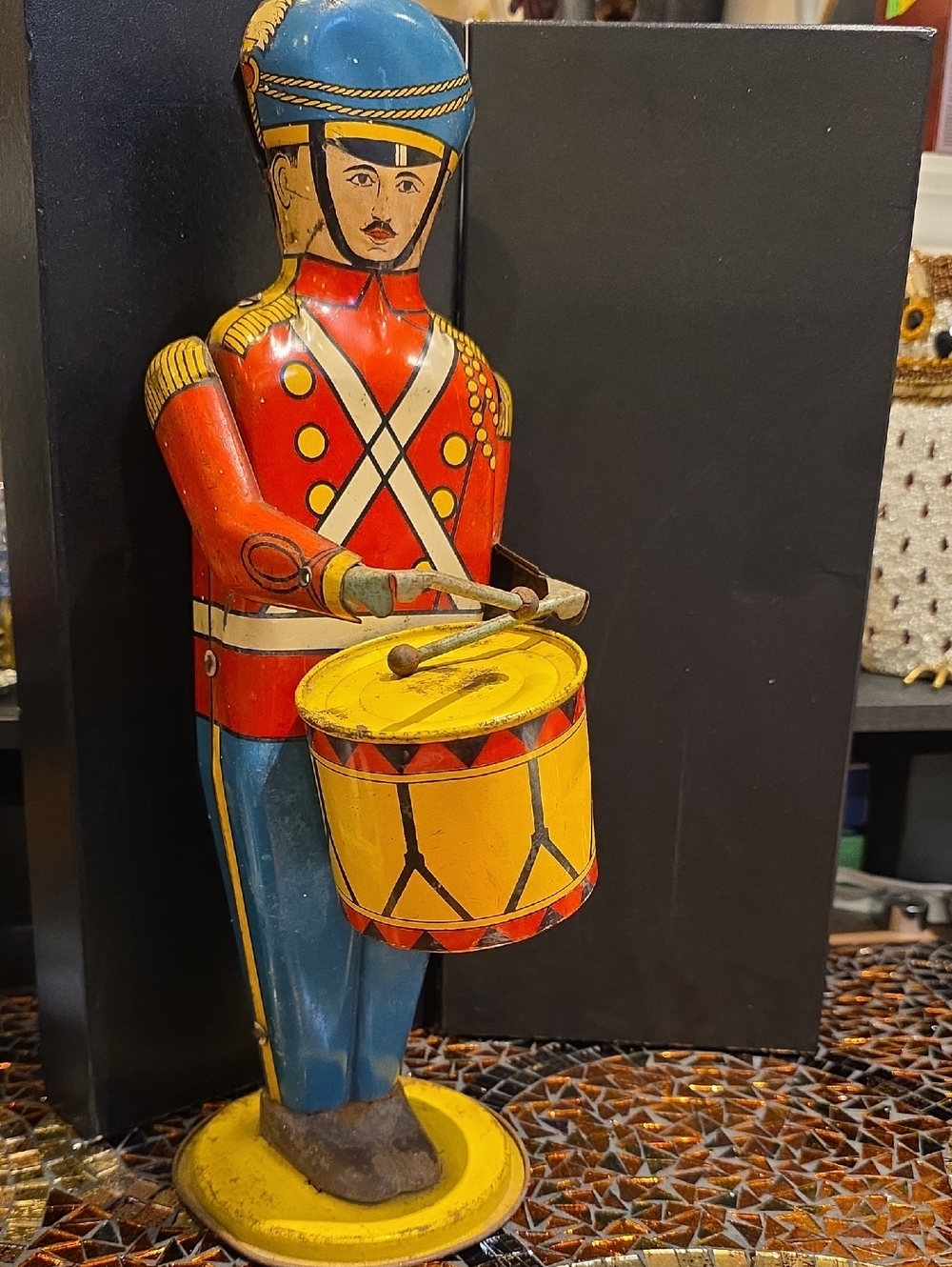 Wolverine Red & Cream Tin Drum Major Figurine